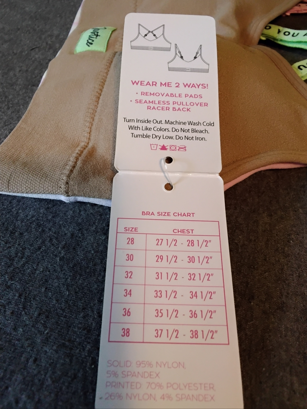 Justice Girls Training Bra Bundle Size 30 NWT Seamless Racerback 2-Pack - Picture 4 of 4